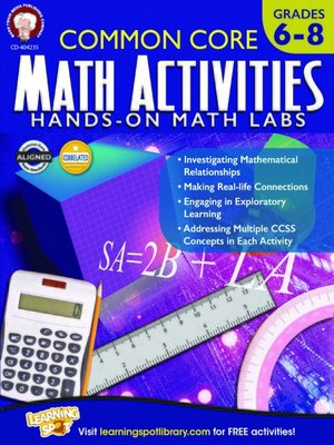 cover image of Common Core Math Activities, Grades 6--8